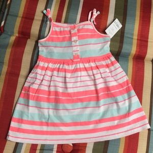 Nwt carters hot pink,teal and white sundress